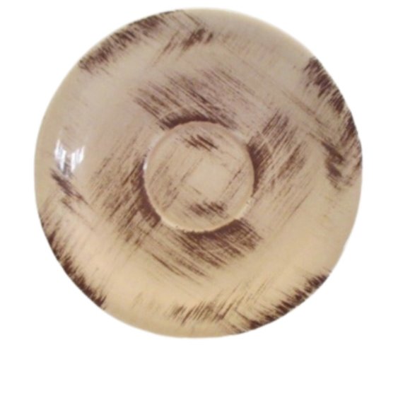 Vintage Barkwood Vernonware Saucer 1950’s 6" California USA Pottery - Picture 1 of 4